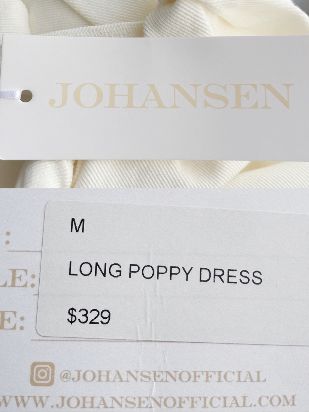 NWT Johansen Long Poppy Dress in White Medium - Picture 10 of 16